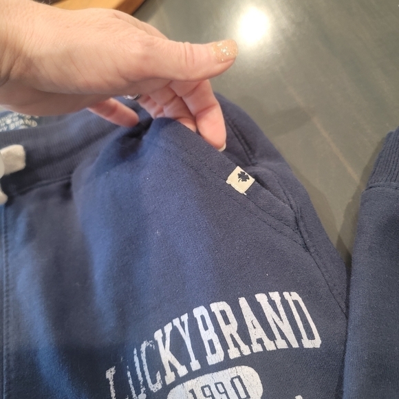 Lucky Brand Youth Boy's Graphic Print Jogger Sweatpants Navy Size Medium - Picture 5 of 10
